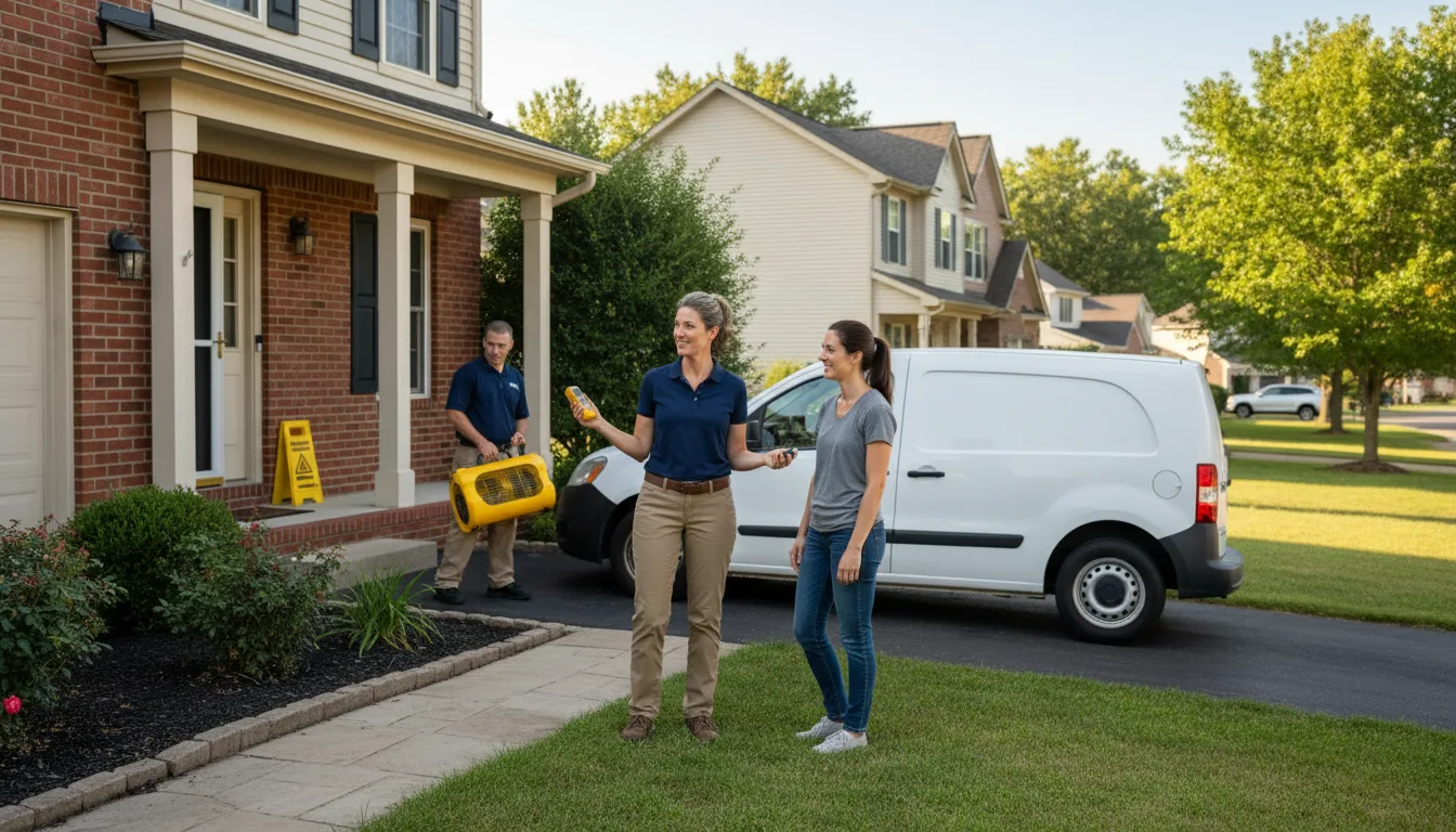 Residential water damage restoration in Reading, PA